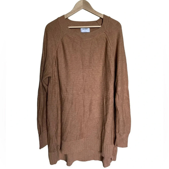 Old Navy • Camel Stitchy Bateau Sweater - Picture 2 of 6